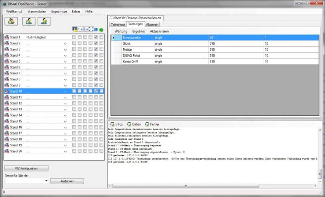 DISAG Optic Score - elektronische Schießanlagen - Preisschieß Software